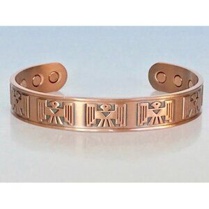 "Native Eagle" Solid Handmade Copper Cuff Bracelets